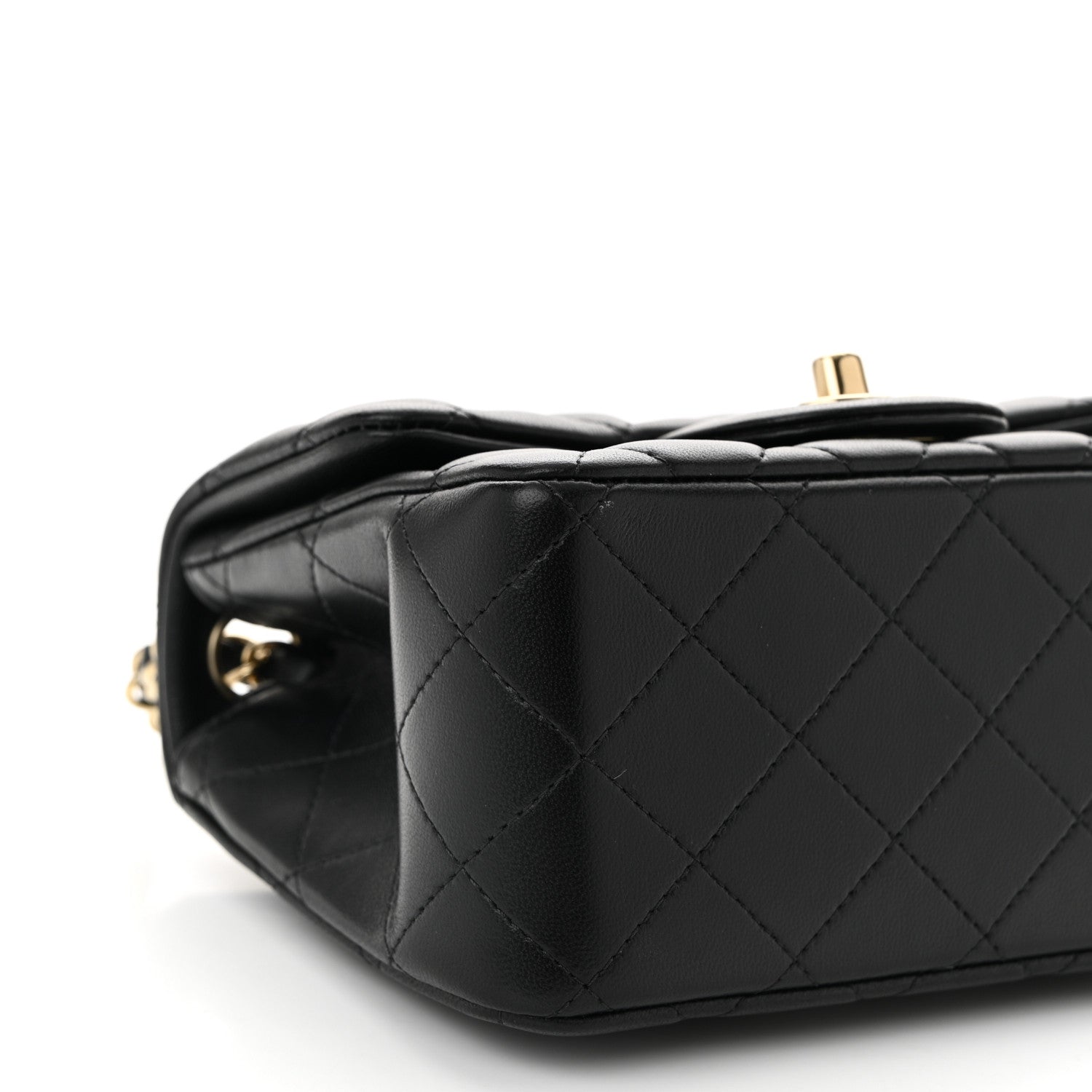 Chanel Lambskin Quilted Mini Square Flap Black 9 of 11