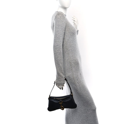 Chloe Soft Calfskin Kerala 25 Shoulder Bag Black Navy 2 of 10
