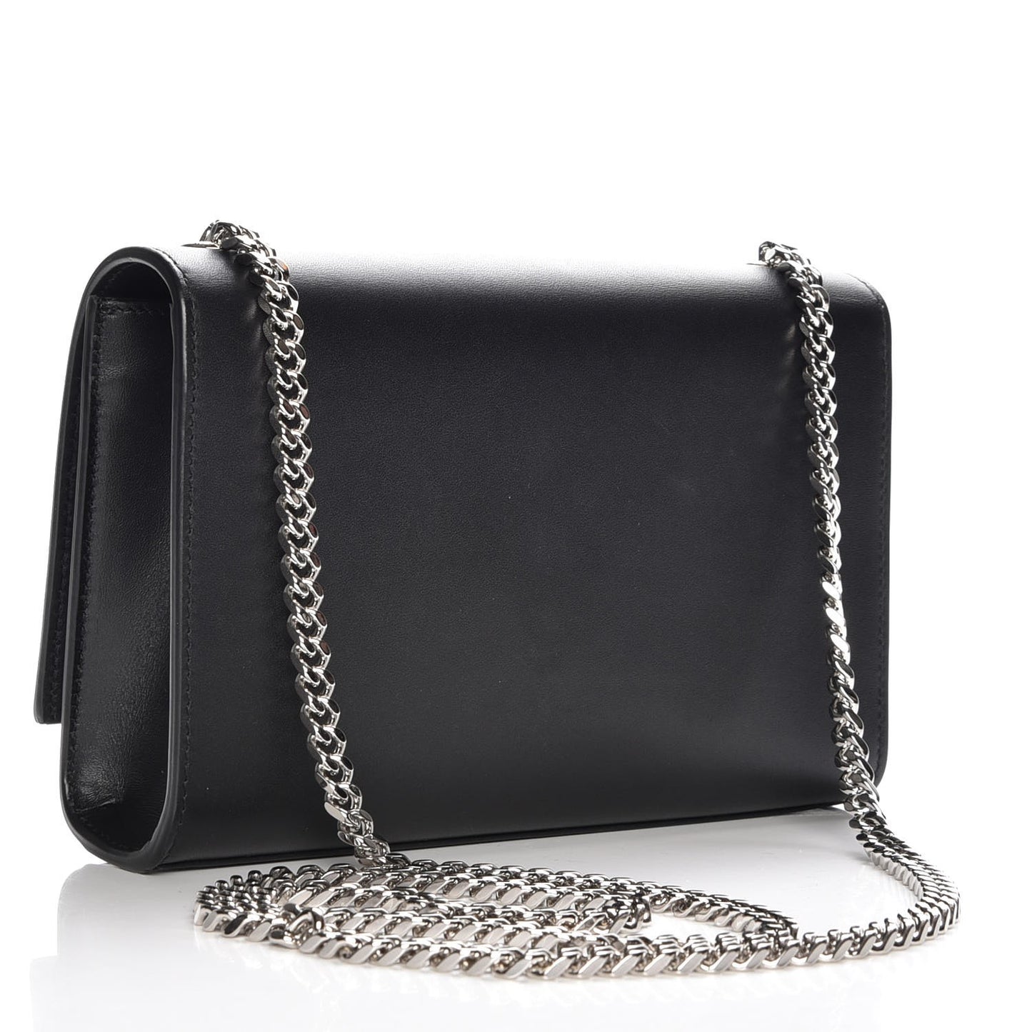 Smooth Calfskin Medium Classic Monogram Kate Tassel Satchel Black