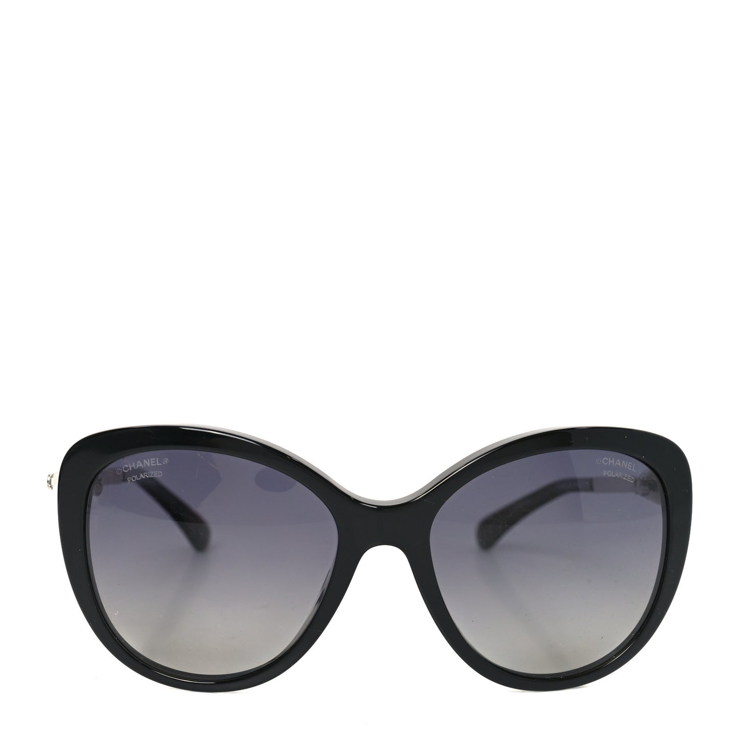 Acetate Pearl Polarized Winter Butterfly Sunglasses 5338-H-A Black