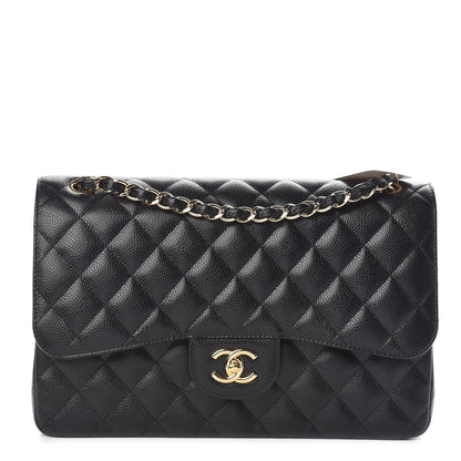 Chanel Caviar Quilted Jumbo Double Flap Black 1 of 11