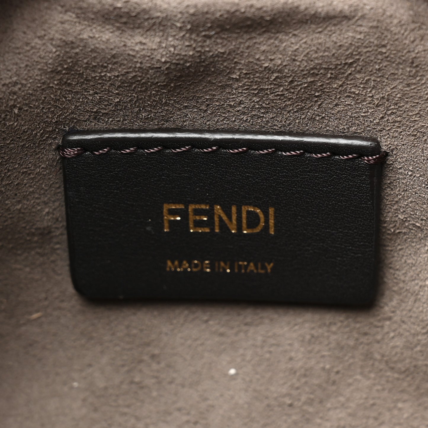 Sheepskin F is Fendi Logo Embroidered Mini Mon Tresor Bucket Bag Soap