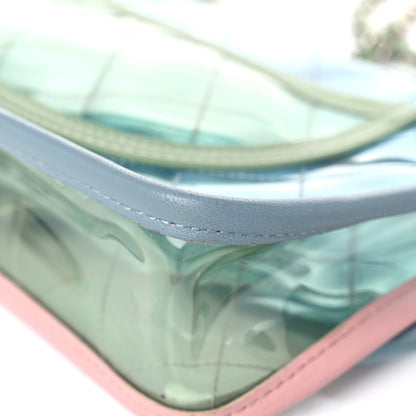 Chanel Lambskin PVC Quilted Medium Coco Splash Flap Blue Green 11 of 13
