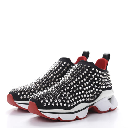 Christian Louboutin Neoprene Spike Sock Donna Flat Sneakers 36.5 Black 3 of 8