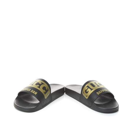 Gucci X DAPPER DAN Rubber Womens Slide Sandals 35 Black 5 of 10