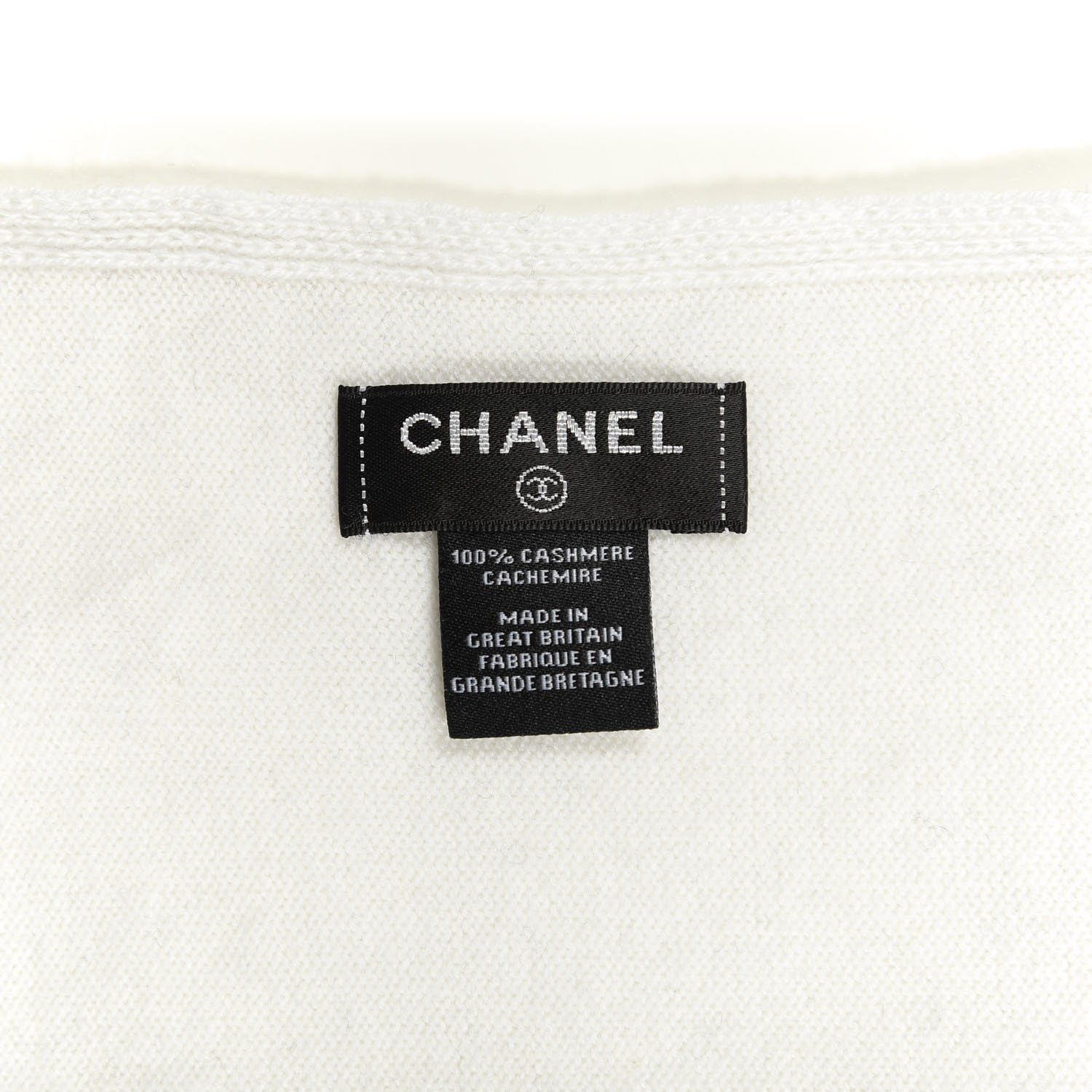 Chanel Cashmere CC Throw Blanket Black White 2 of 2