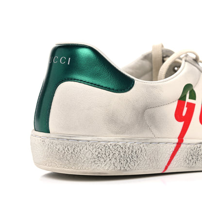 Gucci Distressed Calfskin Mens Ace Blade Sneakers 11 White 15 of 23