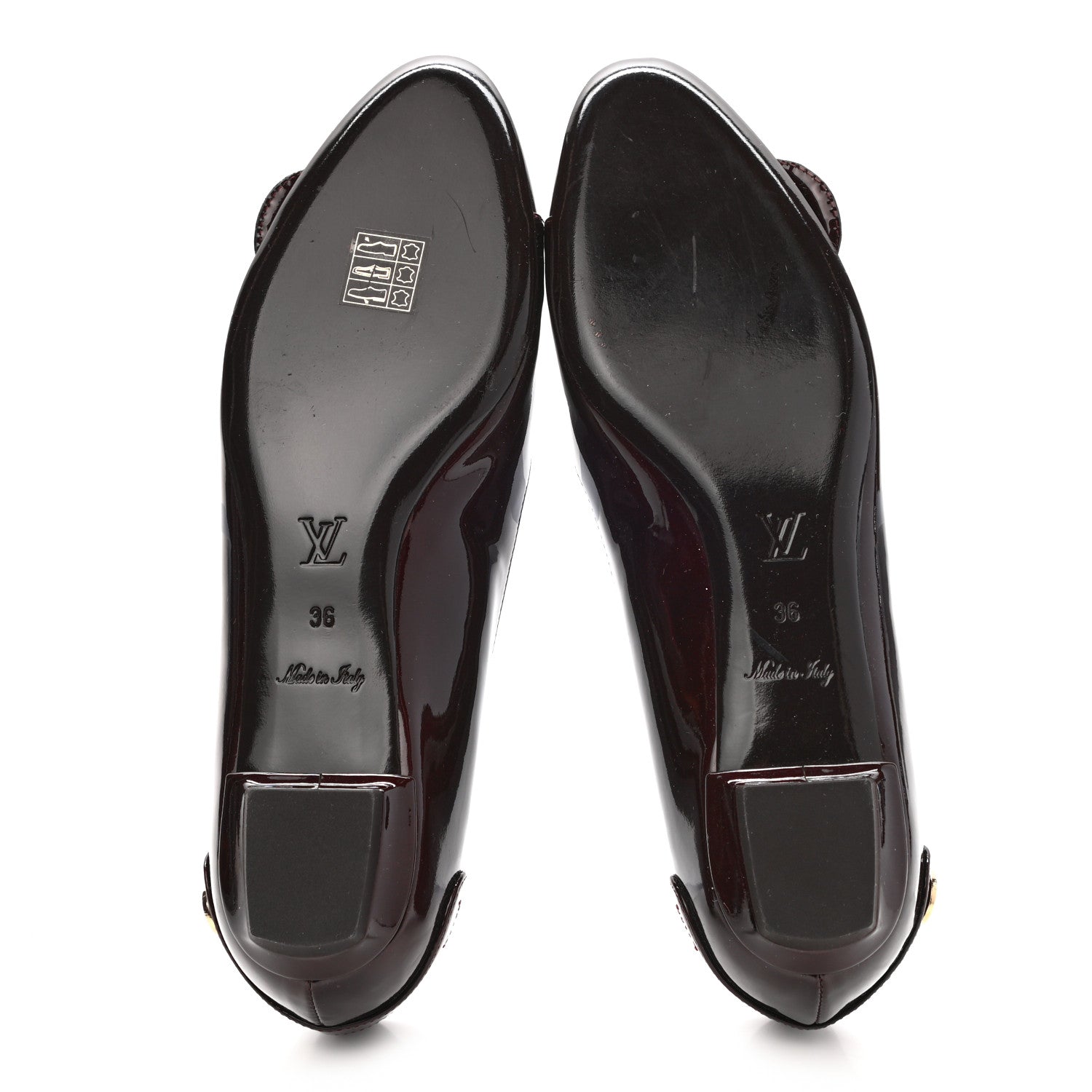 Louis Vuitton Patent Sloane Ballerina Flats 36 Amarante 5 of 12