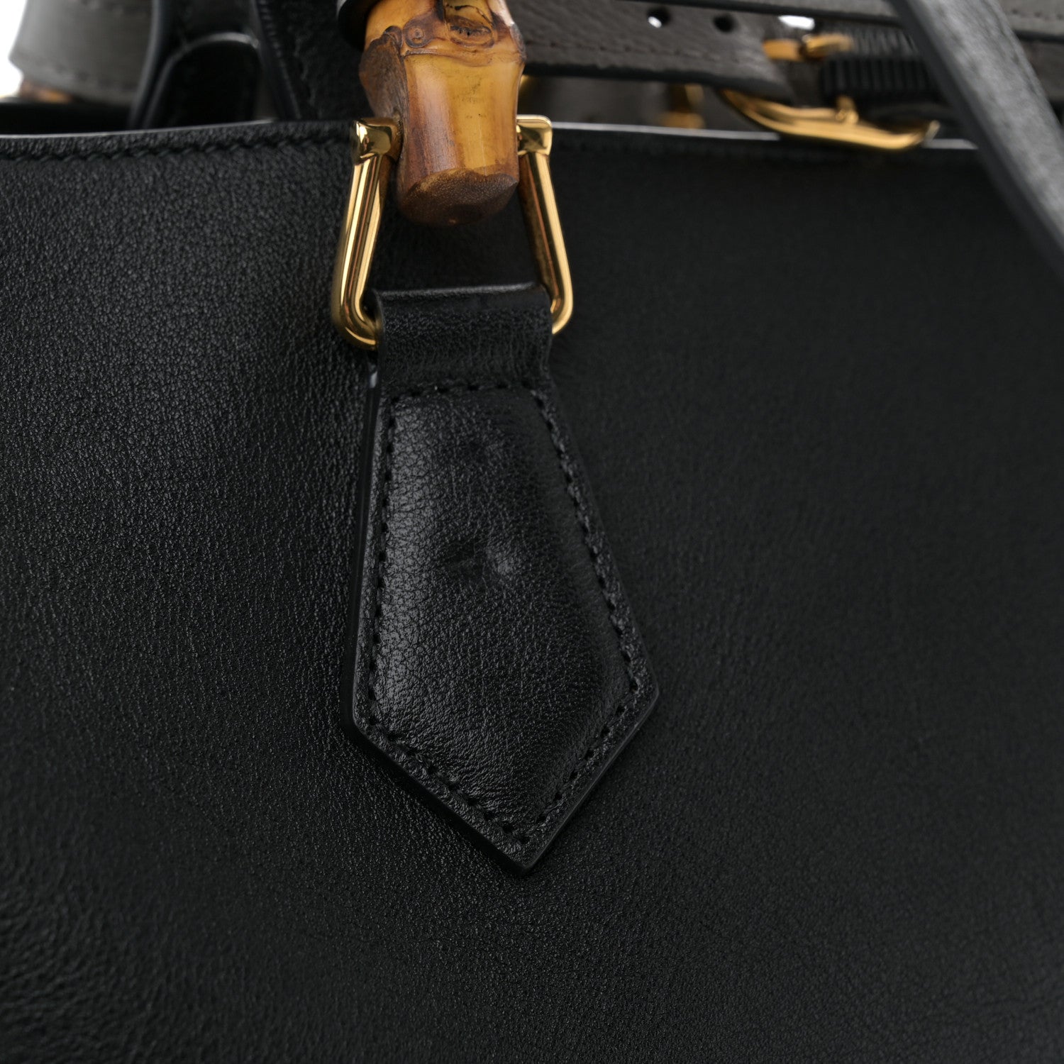 Gucci Calfskin Medium Diana Round Tote Bag Black Grey 12 of 12