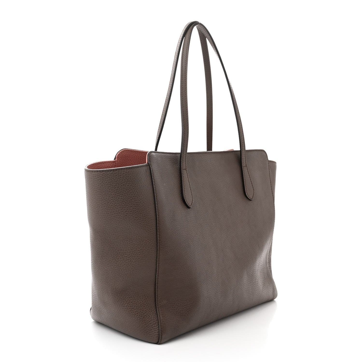 Gucci Dollar Calfskin Medium Swing Tote Grey Field Soft Pink 3 of 11