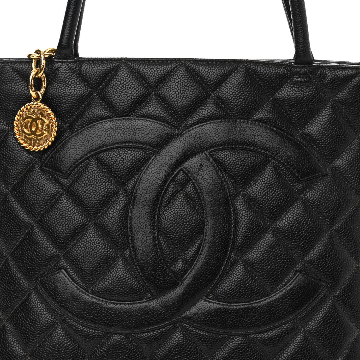 Chanel Caviar Quilted Medallion Tote Black 8 of 12