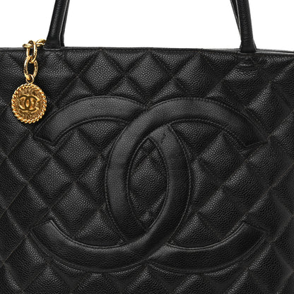 Chanel Caviar Quilted Medallion Tote Black 8 of 12
