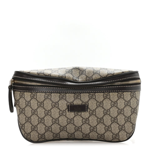 GG Supreme Monogram Belt Bag Dark Brown