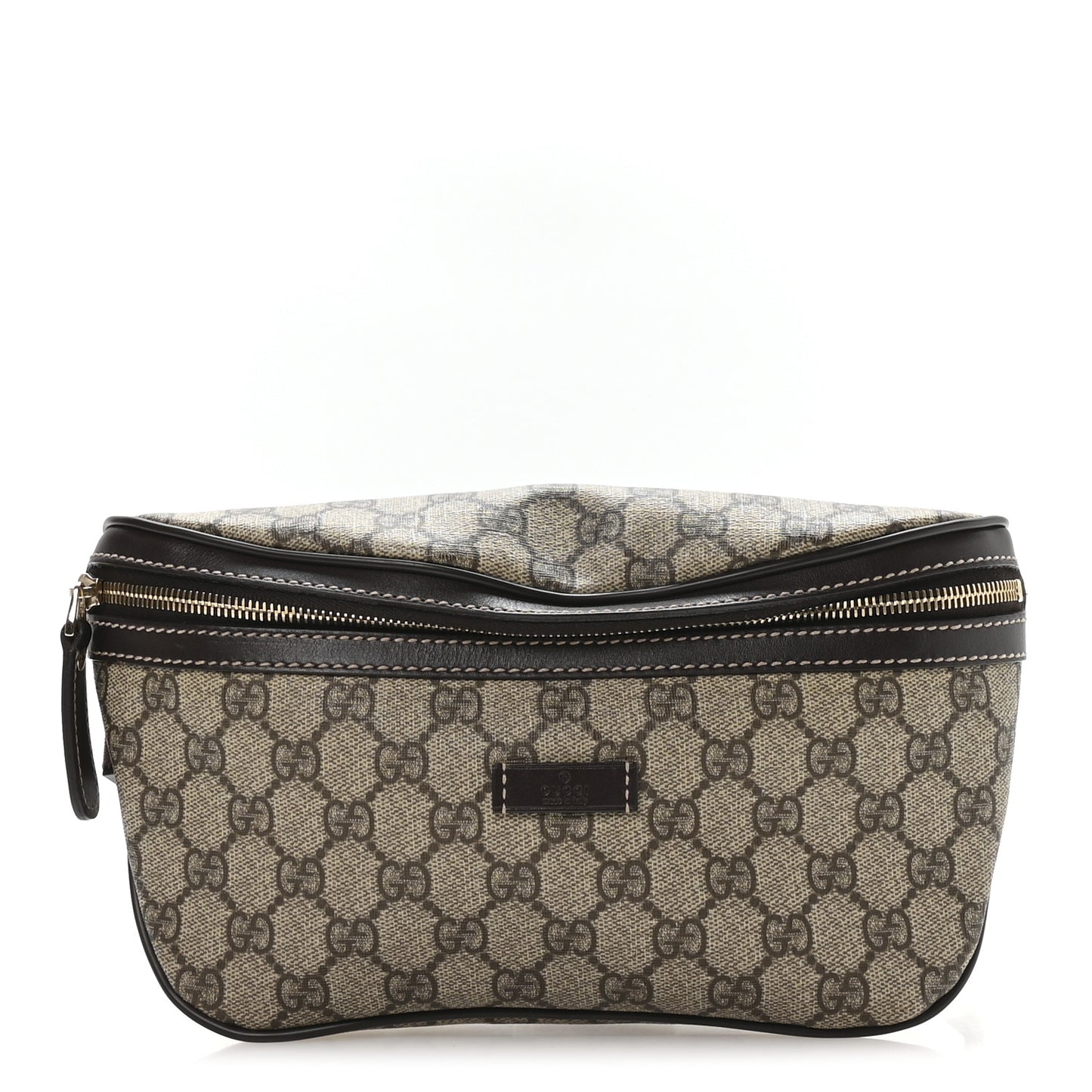 GG Supreme Monogram Belt Bag Dark Brown