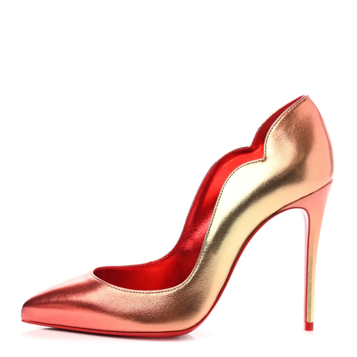 Metallic Calfskin Ombre Hot Chick 100 Pumps 35 Fiamma