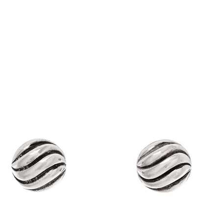 David Yurman Sterling Silver 8mm Sculpted Cable Stud Earrings 1 of 5