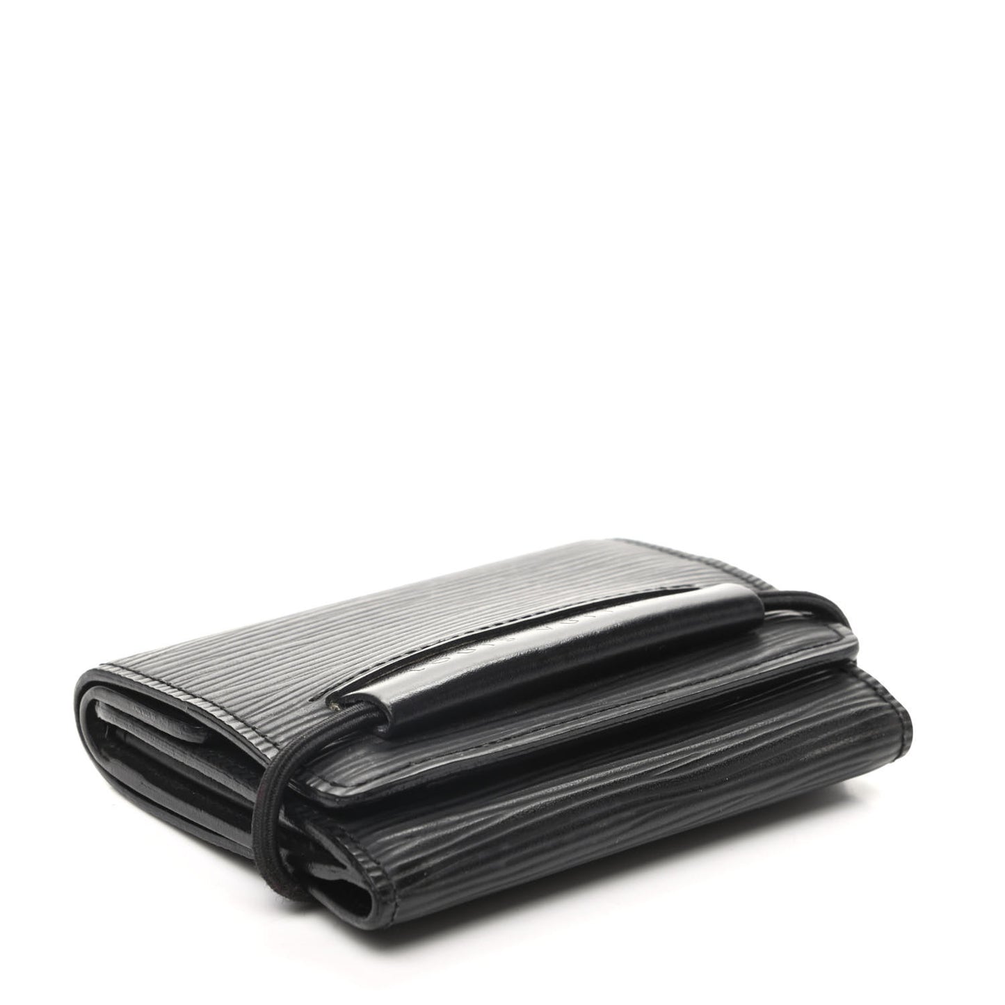 Epi Porte Monnaie Elastique Wallet Black