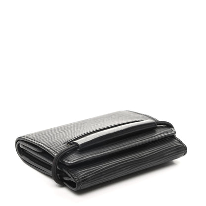 Louis Vuitton Epi Porte Monnaie Elastique Wallet Black 4 of 8