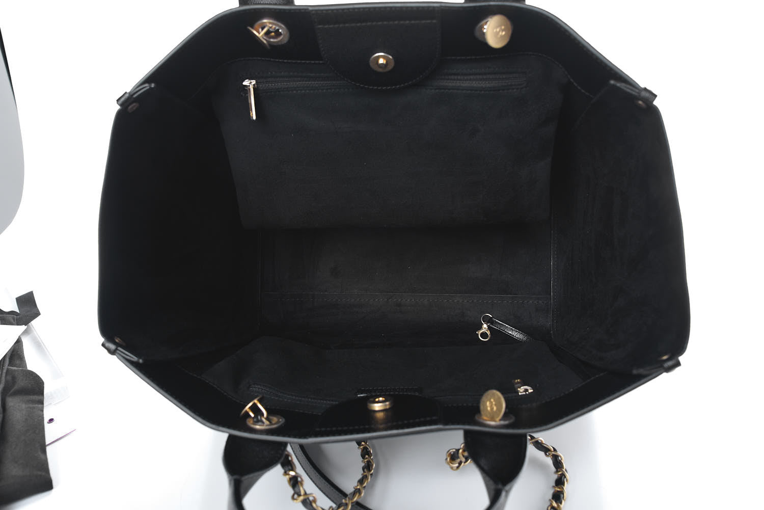Chanel Caviar Medium Studded Deauville Tote Black 5 of 7