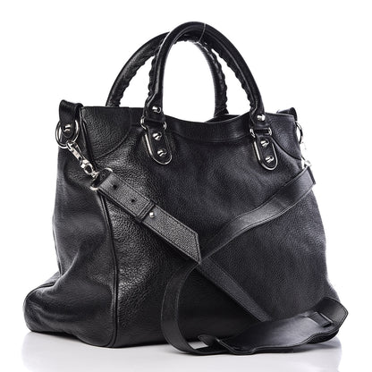 Balenciaga Chevre Silver Metallic Edge Hardware Velo Black 4 of 10