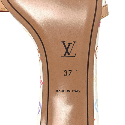 Louis Vuitton Monogram Multicolor Sandals White 37 6 of 8