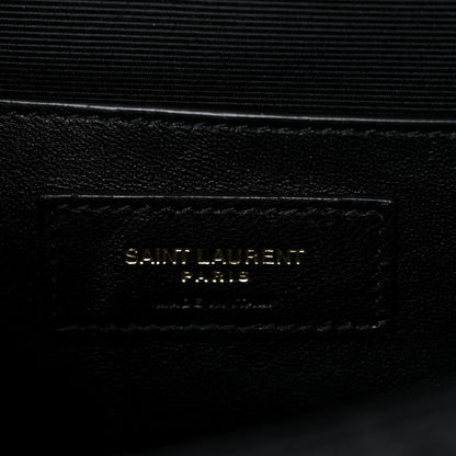 Saint Laurent Grain De Poudre Textured Mixed Matelasse Triquilt Small Monogram Satchel Black 7 of 14