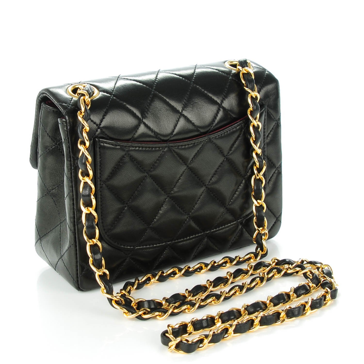 Chanel Lambskin Quilted Mini Square Flap Black 3 of 8