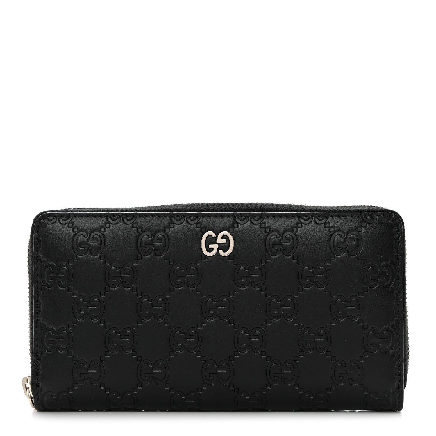 Gucci Guccissimma Signature Dorian Zip Around Wallet Black 1 of 7