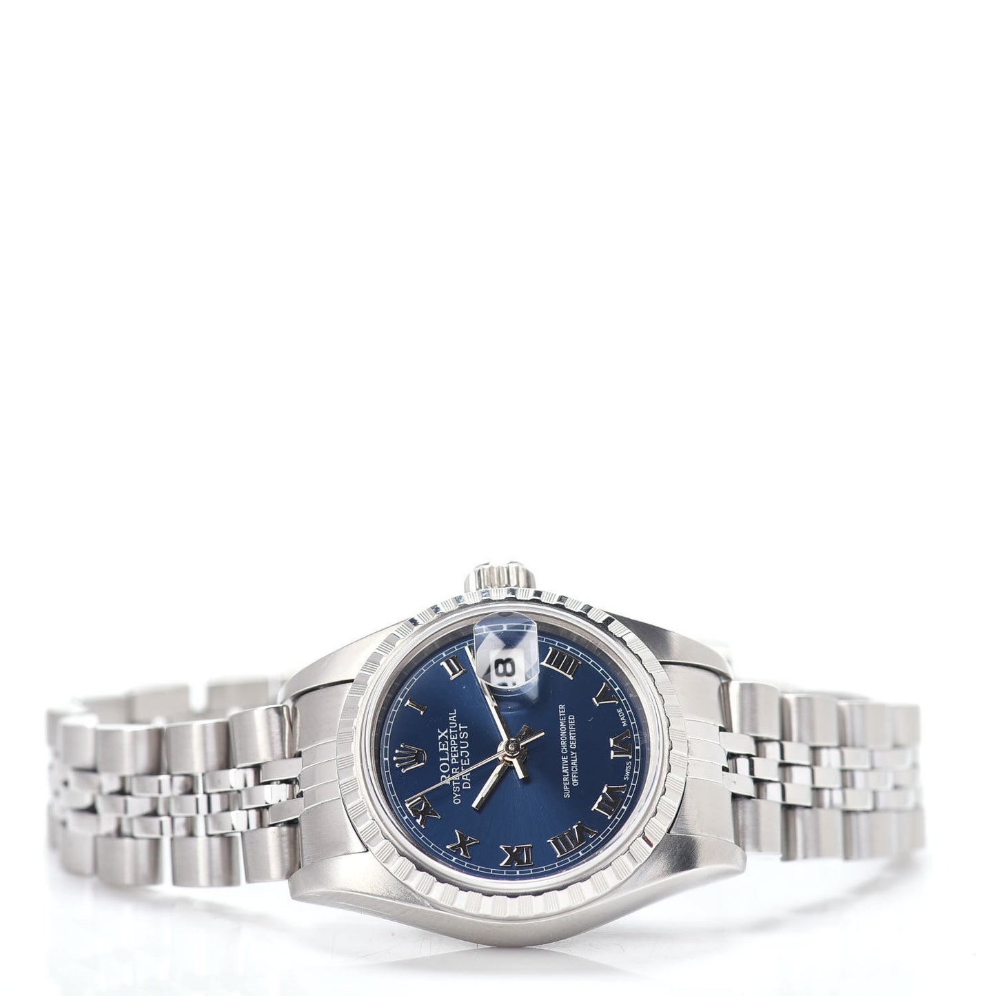 Stainless Steel 26mm Oyster Perpetual Datejust Watch Blue Roman 79240