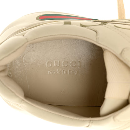 Gucci Calfskin Logo Womens Rhyton Sneakers 40 Ivory 7 of 8