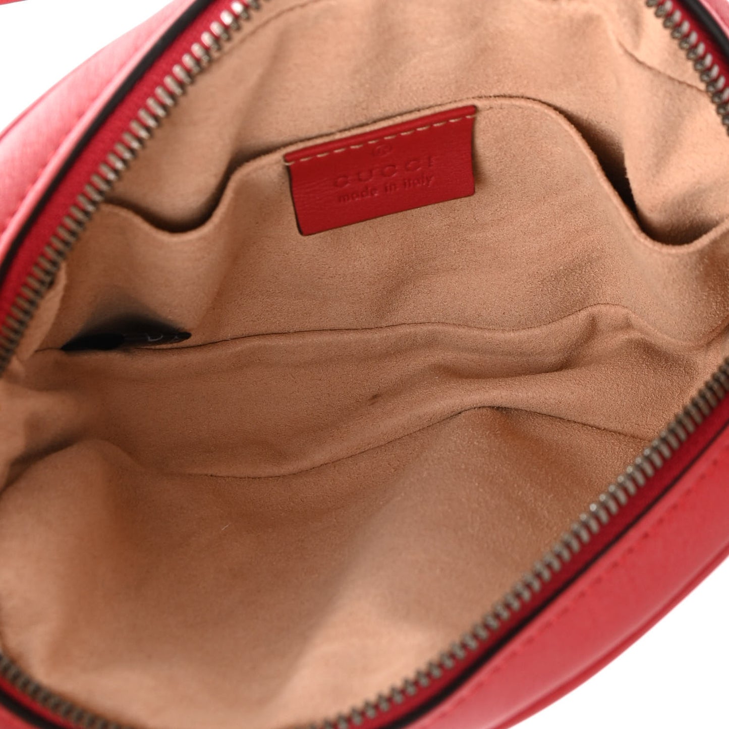 Calfskin Matelasse GG Marmont Belt Bag 75 30 Hibiscus Red