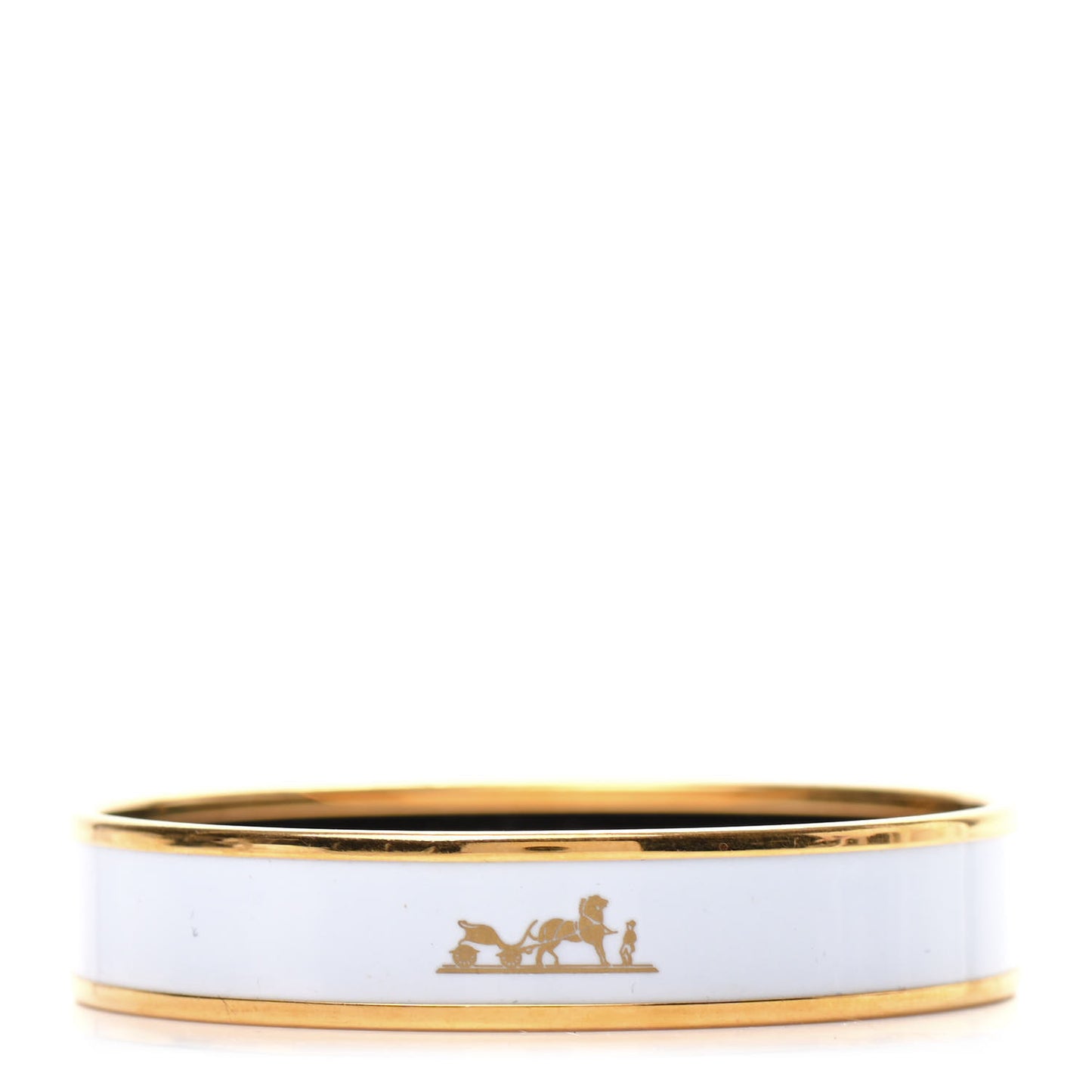 Enamel Printed Caleche Medium Bracelet 70 White