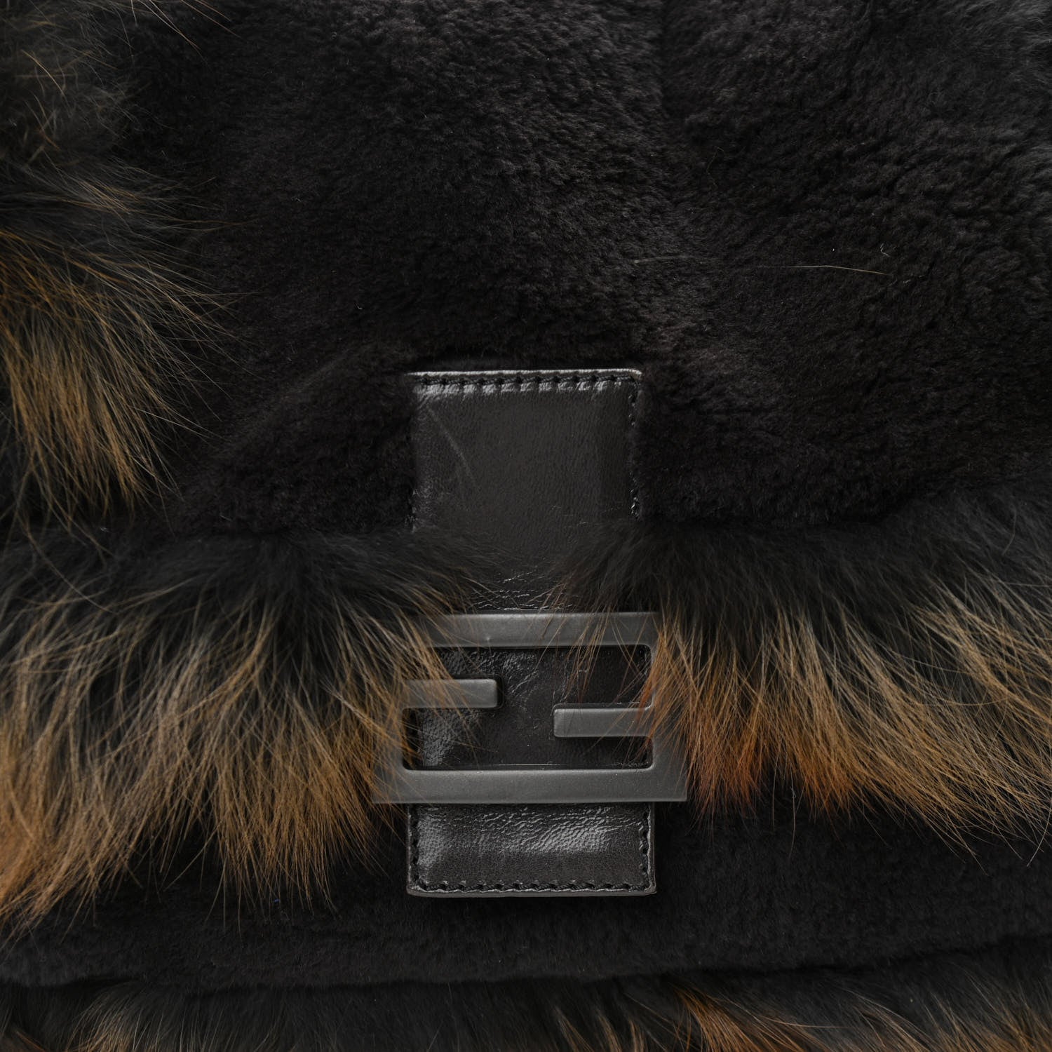 Fendi Fox Fur Mama Baguette Brown Multicolor 1080087 – FASHIONPHILE