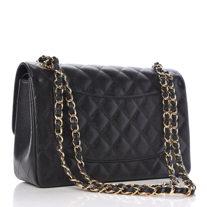 Chanel Caviar Quilted Jumbo Double Flap Black 3 of 10