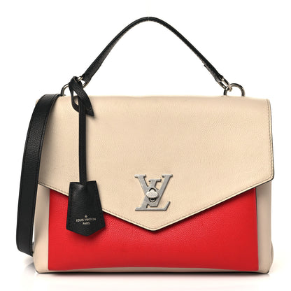 Louis Vuitton Soft Calfskin My Lockme Top Handle Kabuki Red Quartz Black 1 of 9