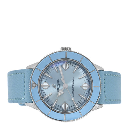Breitling Stainless Steel Calfskin 38mm Superocean Heritage 57 Pastel Paradise Automatic Watch Blue A10340161C1X1 2 of 5