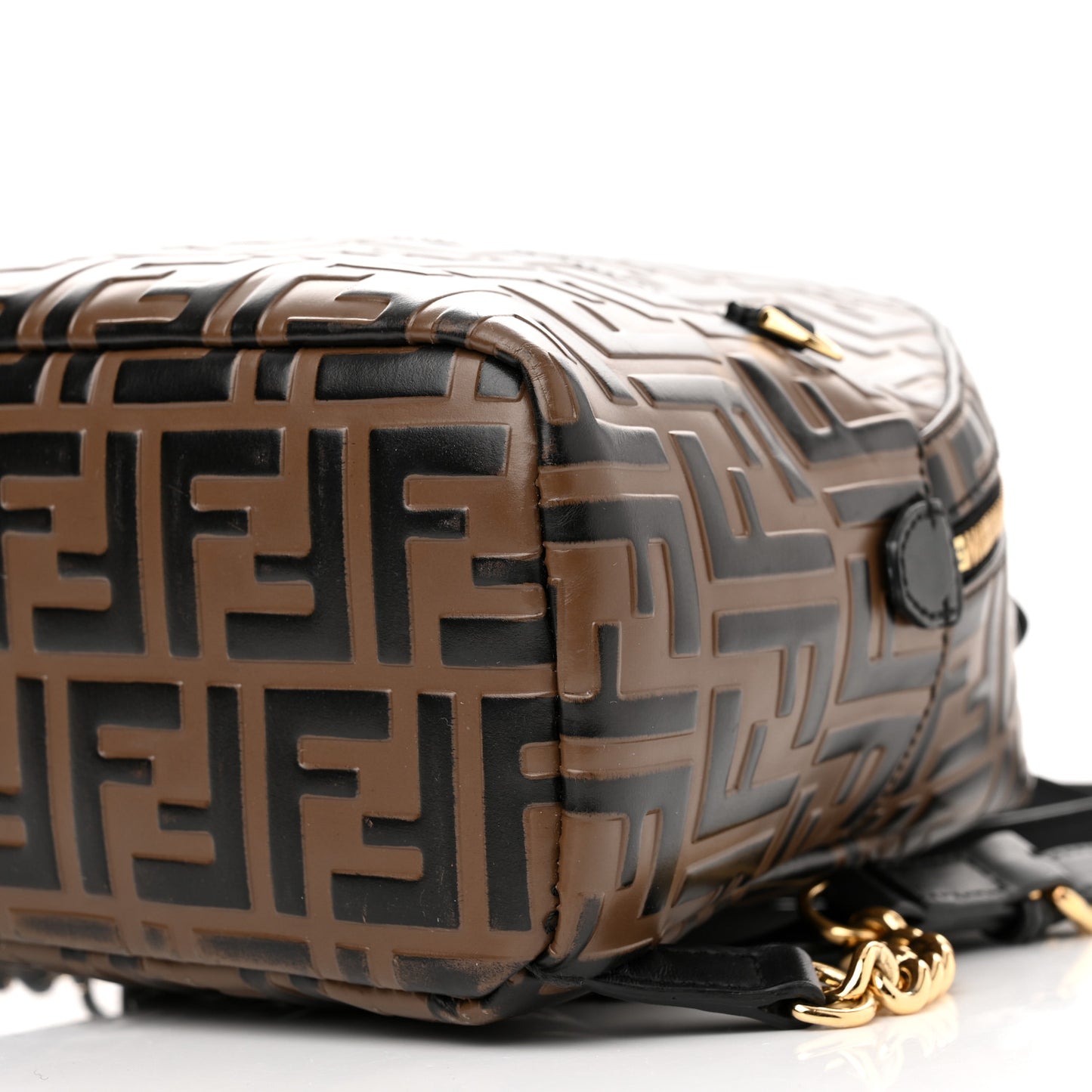 Vitello Bi-Color FF 1974 Embossed Mini Backpack Maya Black