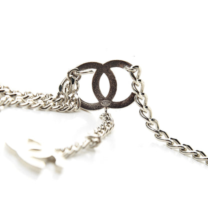 Chanel Enamel CC Ceinture Fantai Adjustable Belt Silver White 4 of 6