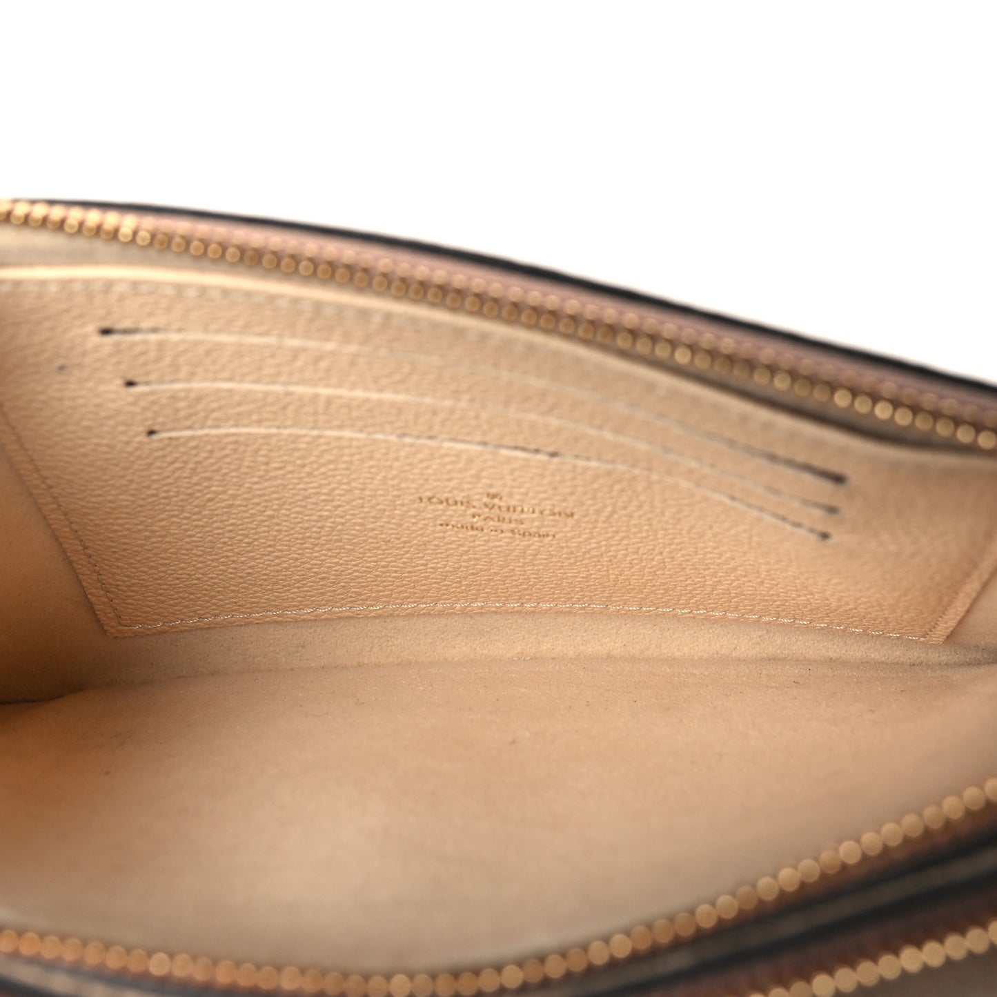 Empreinte Monogram Giant Double Zip Pochette Creme Bois De Rose