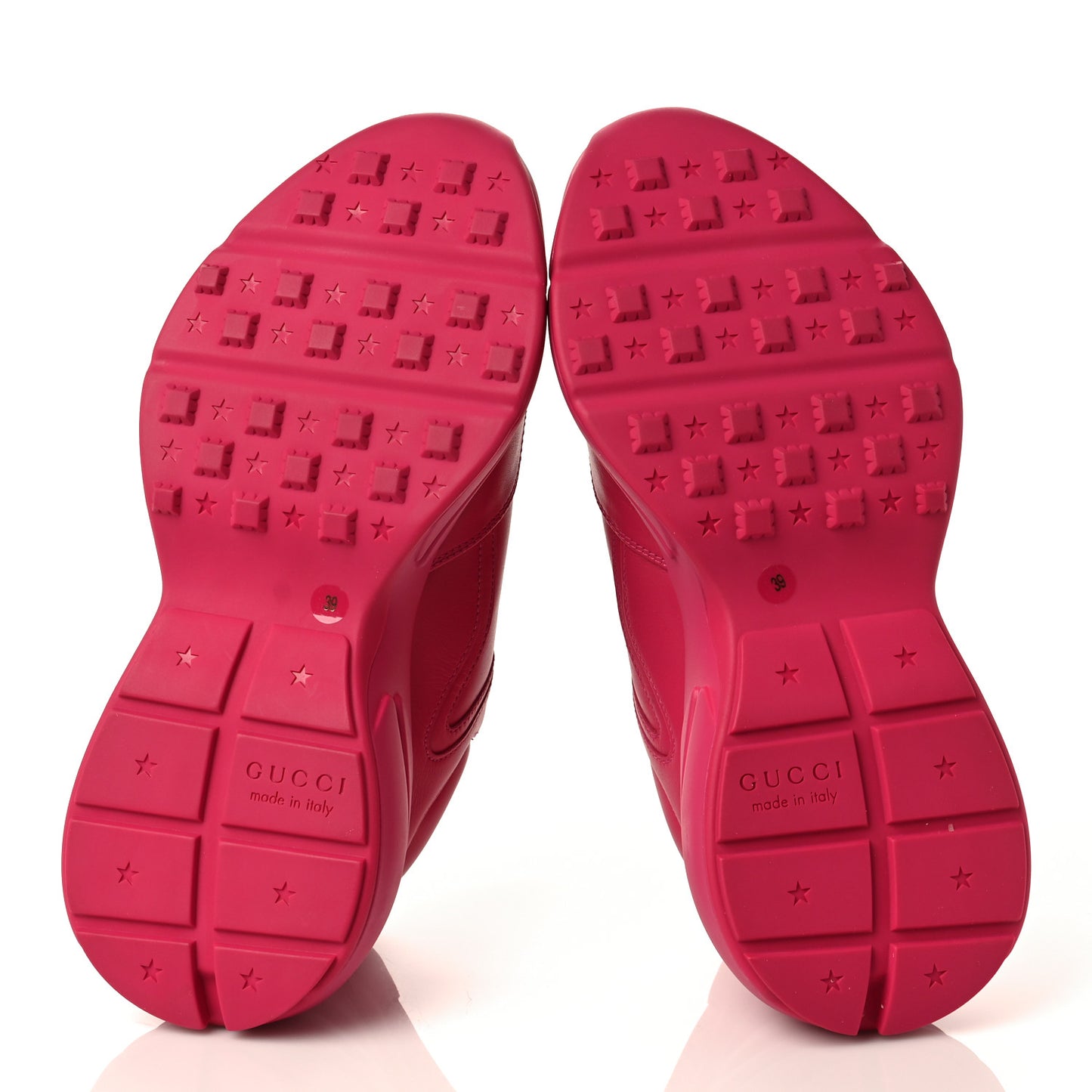 Calfskin Logo Womens Rhyton Sneakers 39 Box Pink