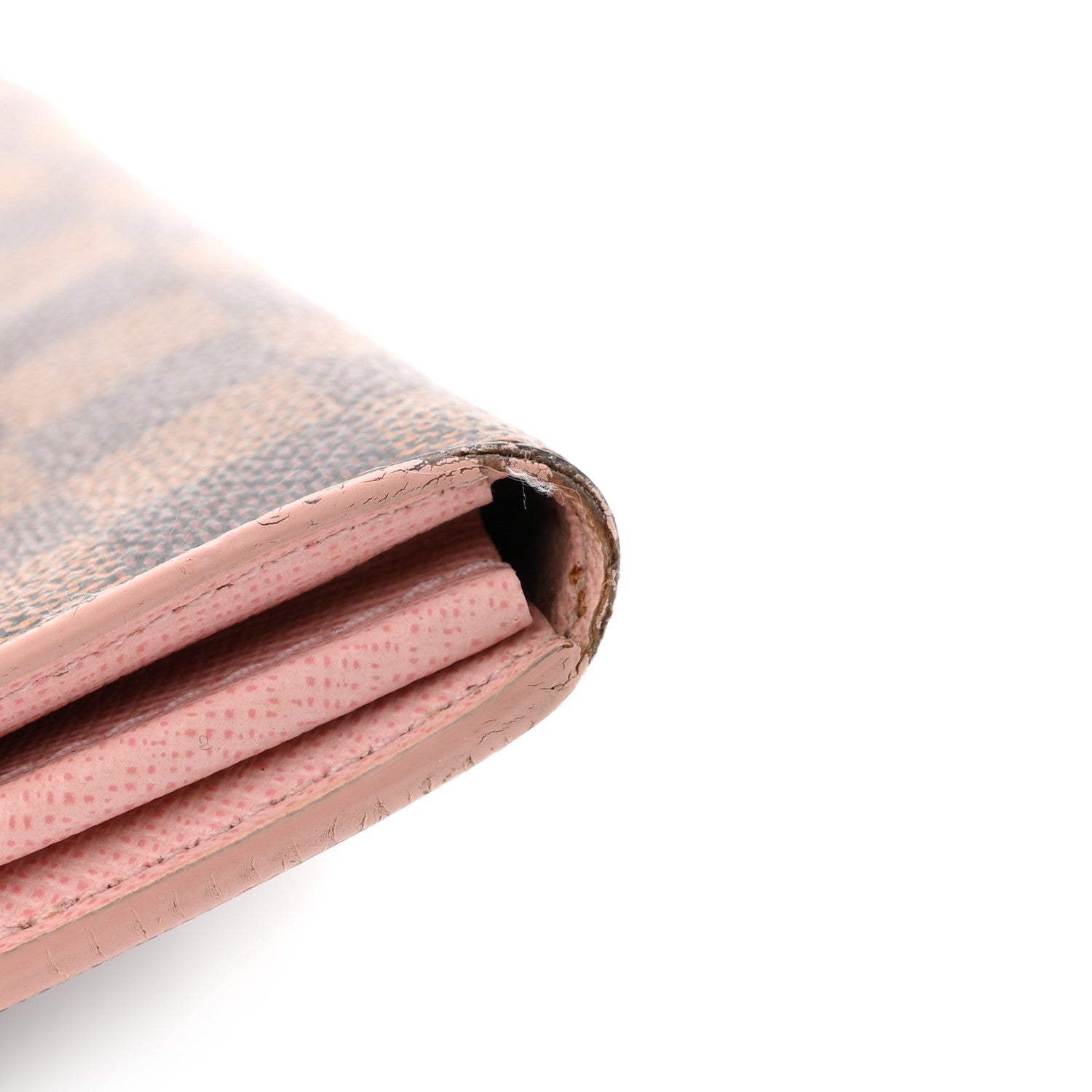 Louis Vuitton Damier Ebene Studded Sarah Wallet NM Rose Ballerine 8 of 10