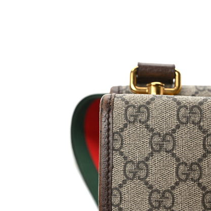 Gucci GG Supreme Monogram Web Small Neo Vintage Double Flap Messenger Bag Beige New Acero 16 of 16