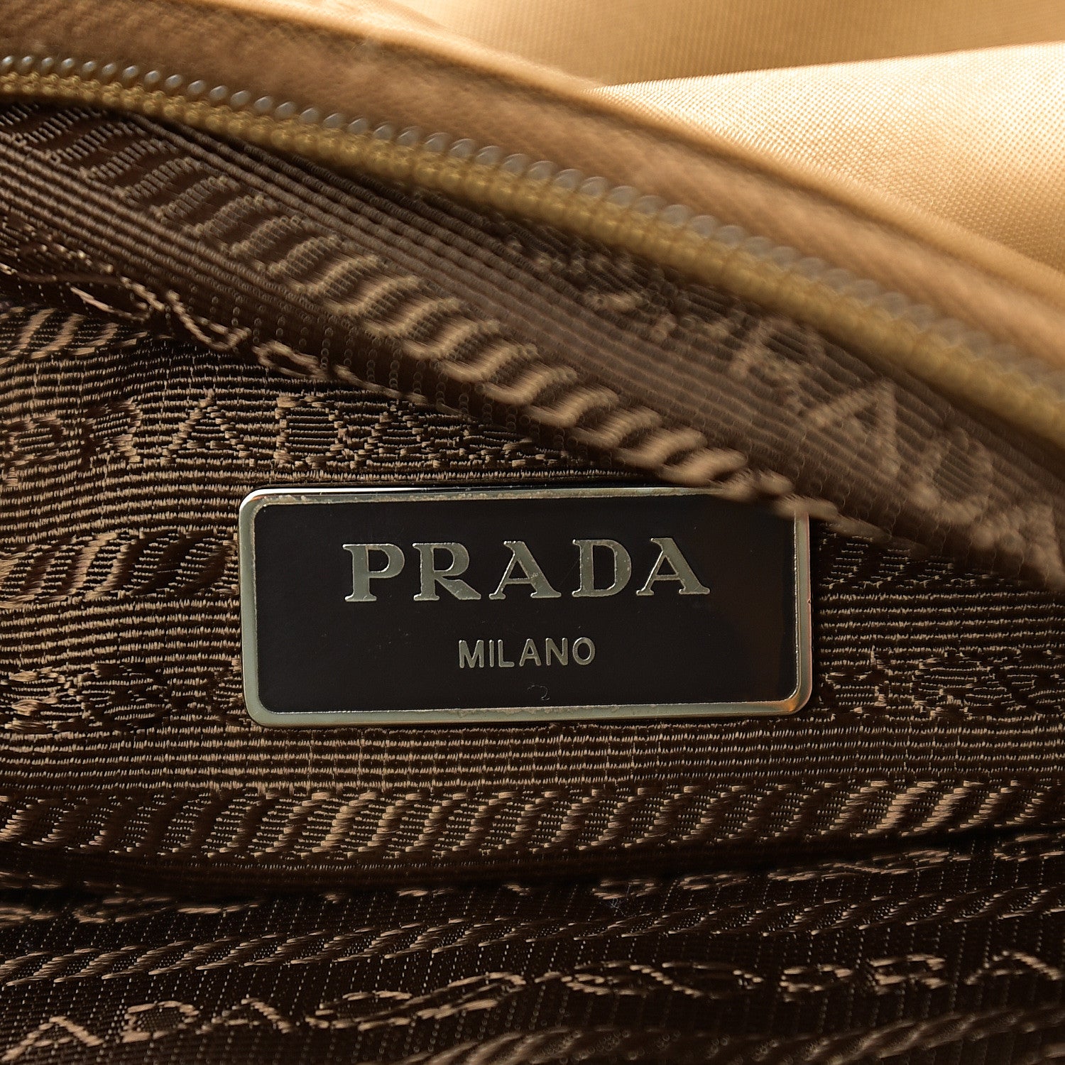 Prada Nylon Vela Flat Messenger Bag Tabacco 5 of 9
