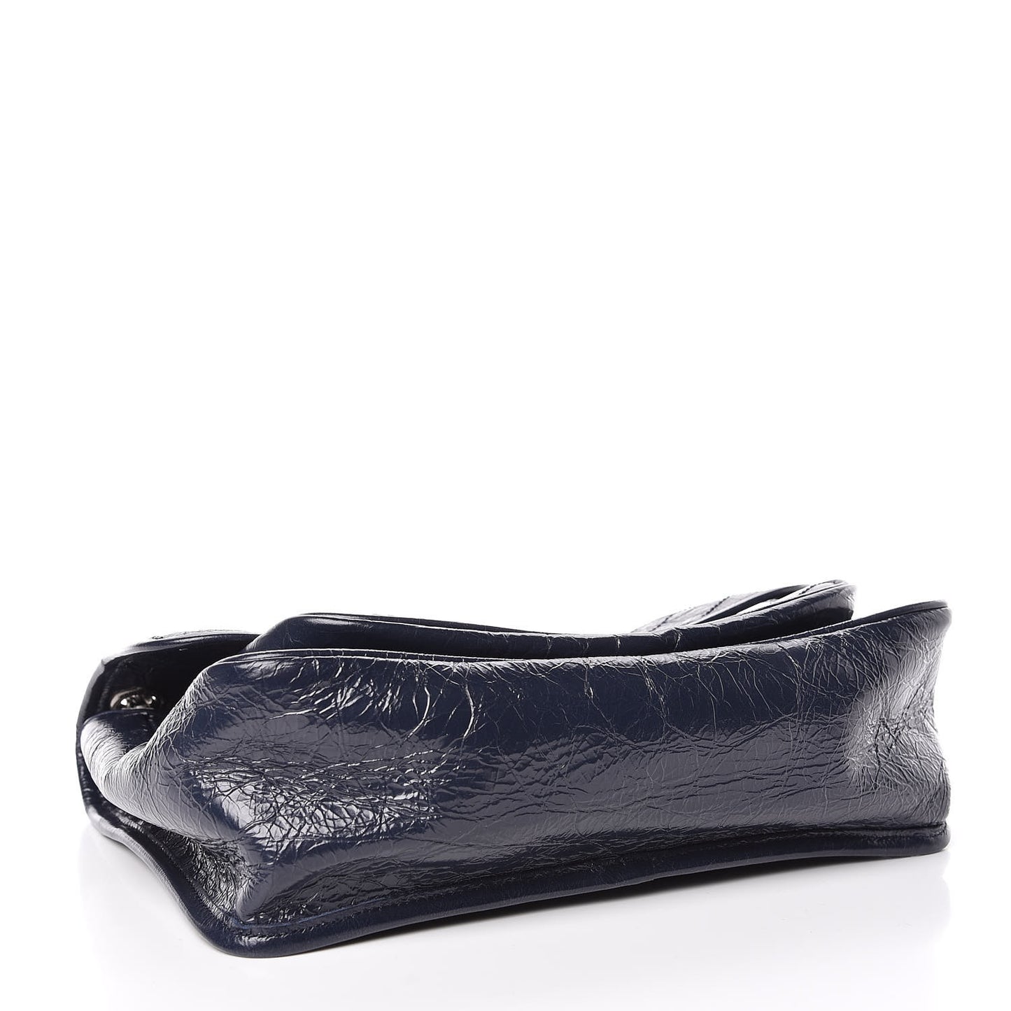 Crinkled Calfskin Matelasse Monogram Medium Niki Chain Satchel Deep Marine