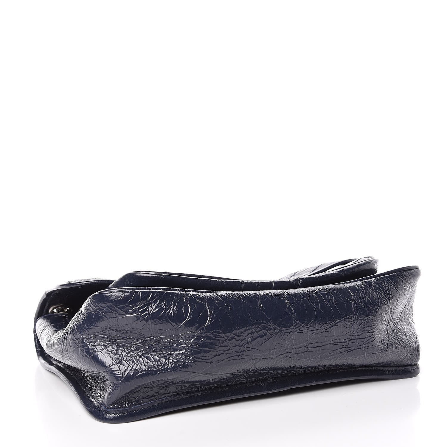 Saint Laurent Crinkled Calfskin Matelasse Monogram Medium Niki Chain Satchel Deep Marine 4 of 11