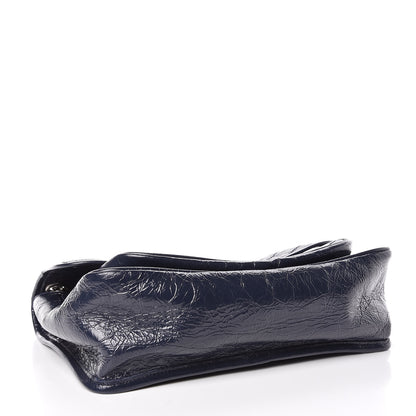 Saint Laurent Crinkled Calfskin Matelasse Monogram Medium Niki Chain Satchel Deep Marine 4 of 11