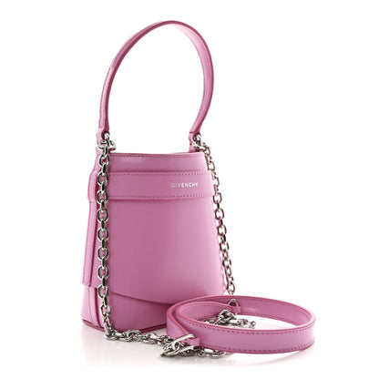 Givenchy Box Calfskin Micro Shark Lock Bucket Bag Pink 3 of 10