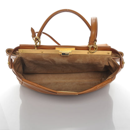 Fendi Calfskin Large Peekaboo Iconic Satchel Ocra 6 of 9