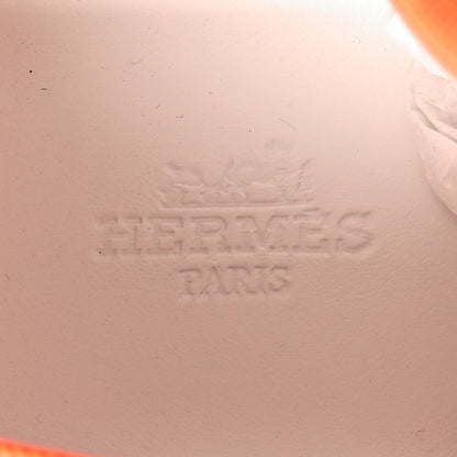 Hermes Knit Calfskin Depart Sneakers 37 White 7 of 8