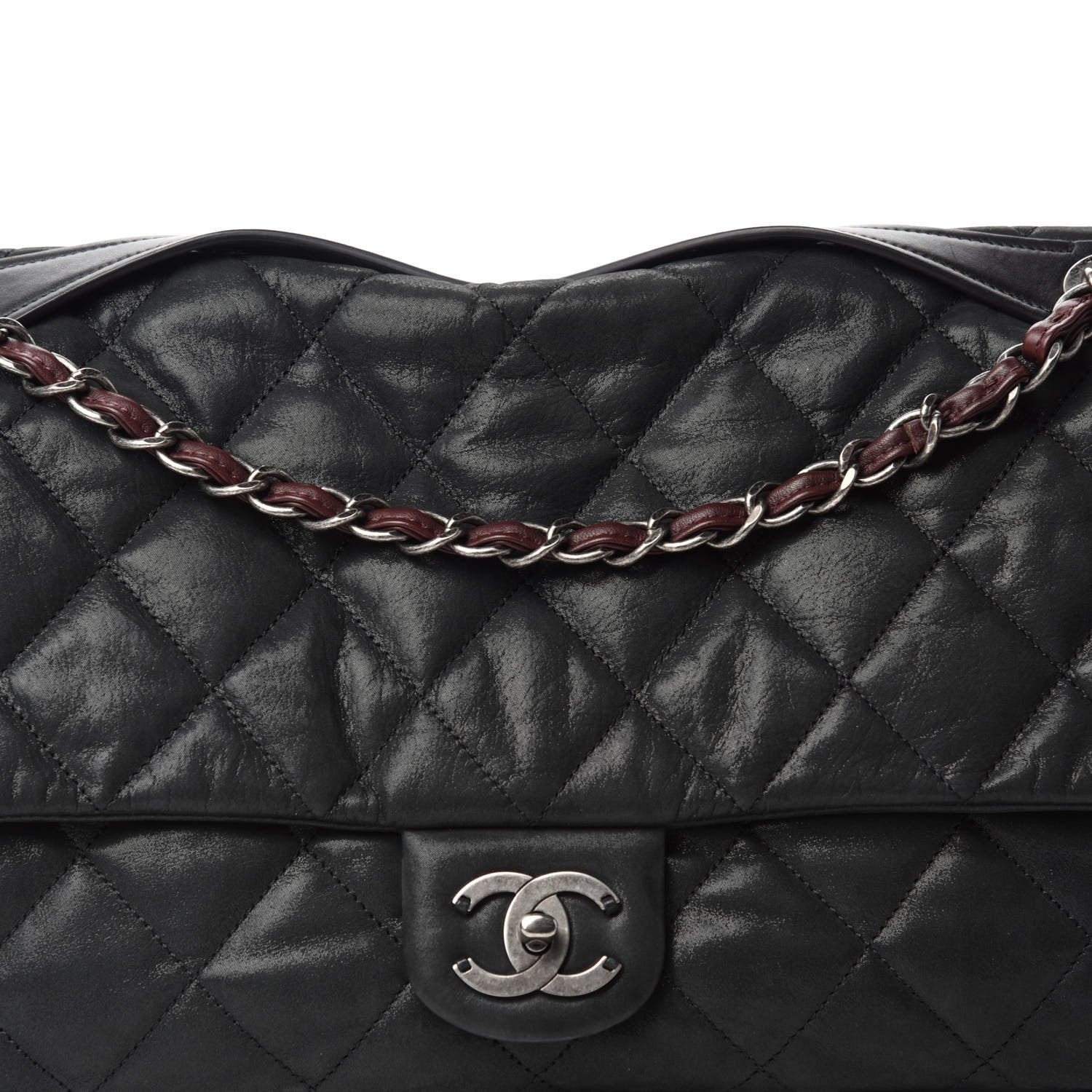 Chanel Iridescent Calfskin Jumbo In The Mix Flap Black 11 of 12